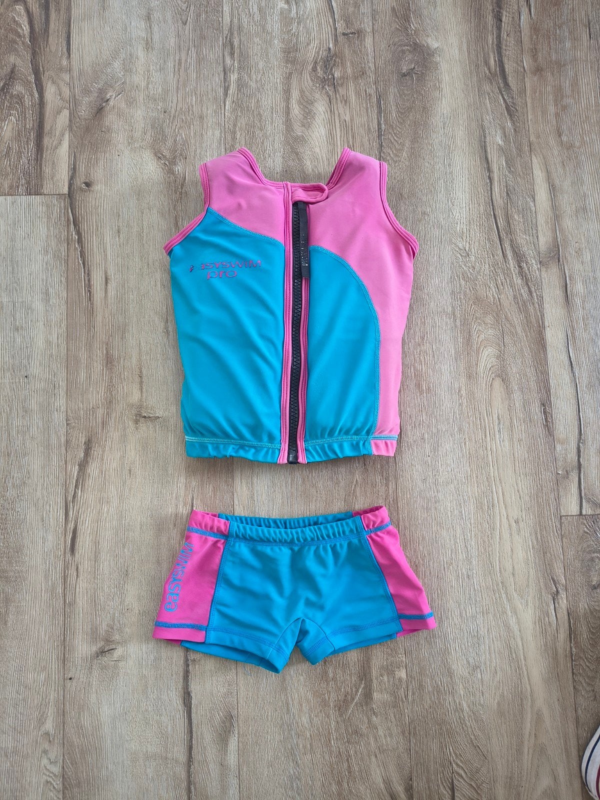 Mooi roze blauw EasySwim Pro zwemvest, drijfvest zwemles, M., Gebruikt, Meisje, Onb, Ophalen of Verzenden
