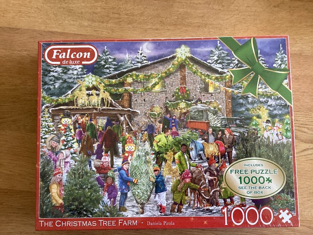 Kerstpuzzel : 2x 1000 stukjes nieuw, Ophalen, 500 t/m 1500 stukjes, Nieuw, Legpuzzel