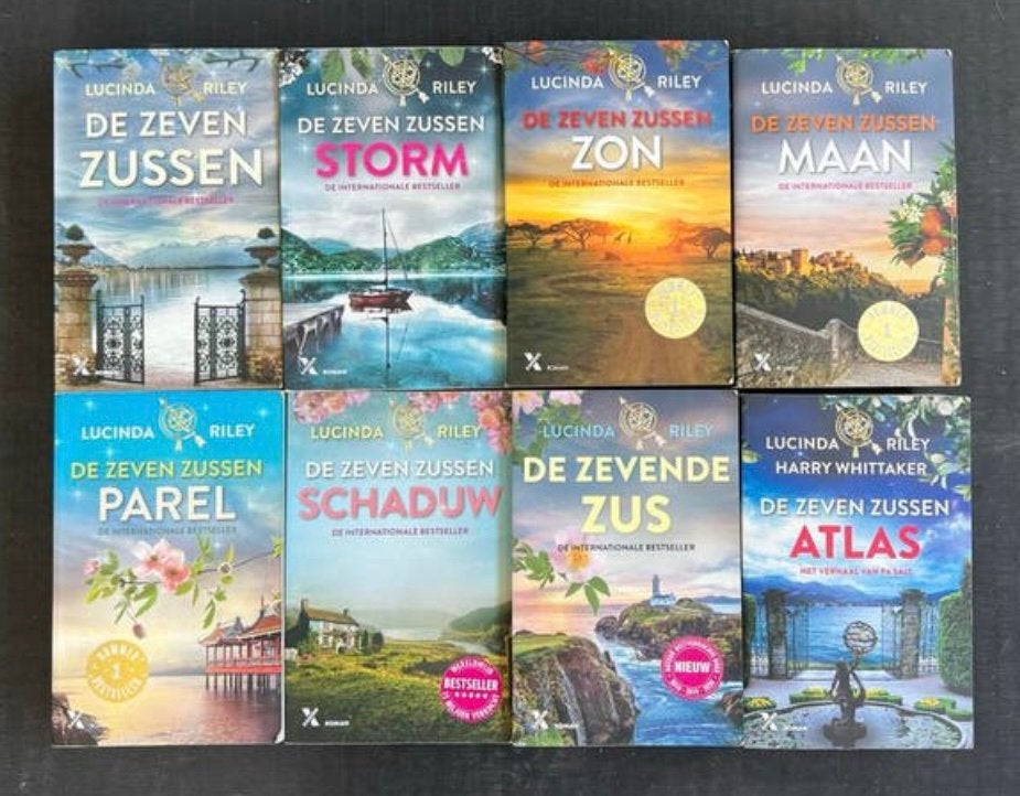De Zeven Zussen complete serie - Lucinda Riley (8 boeken), Boeken, Ophalen, Zo goed als nieuw, Nederland