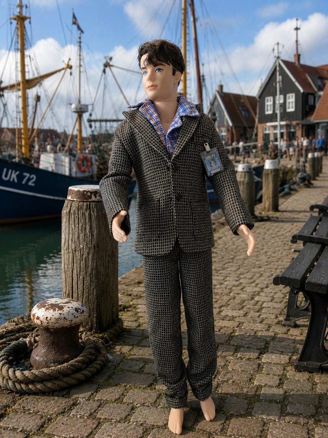 Vintage fashion insider Ken silkstone met perskaart, Ophalen, Zo goed als nieuw, Barbie