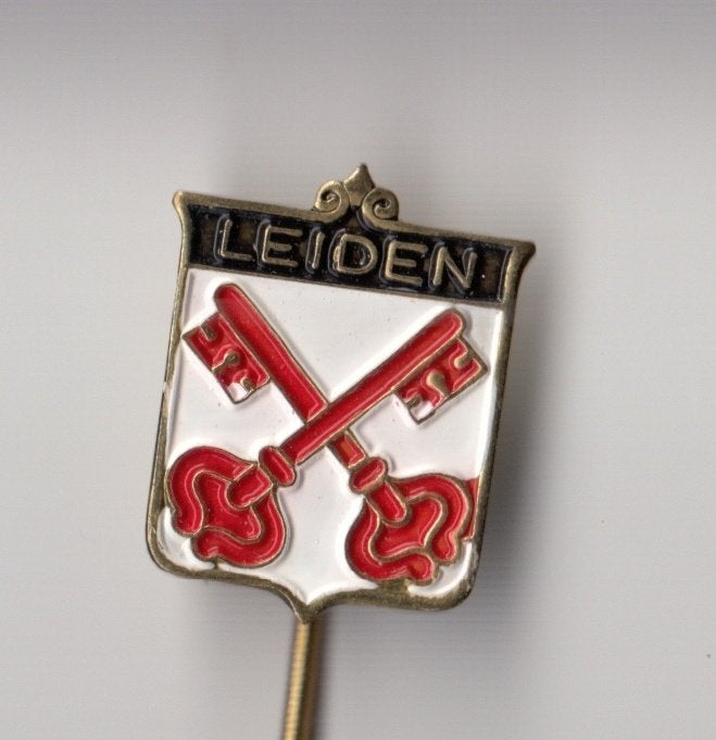Leiden Stadswapen speldje, Gebruikt, Niet vindbaar, Niet vindbaar, Speldje of Pin