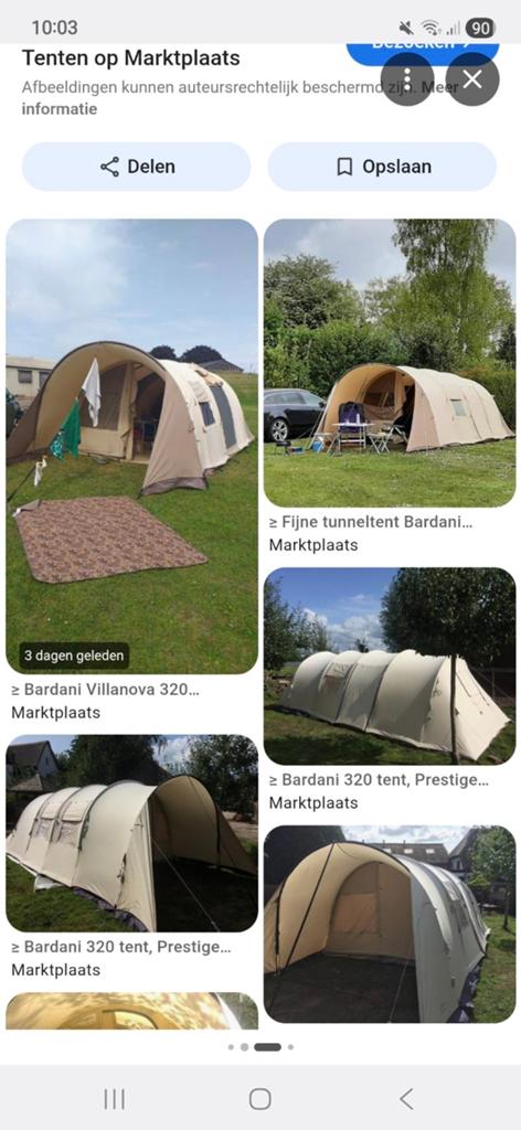 Bardani villanova 320 tent, Ophalen, Zo goed als nieuw, Tot en met 4