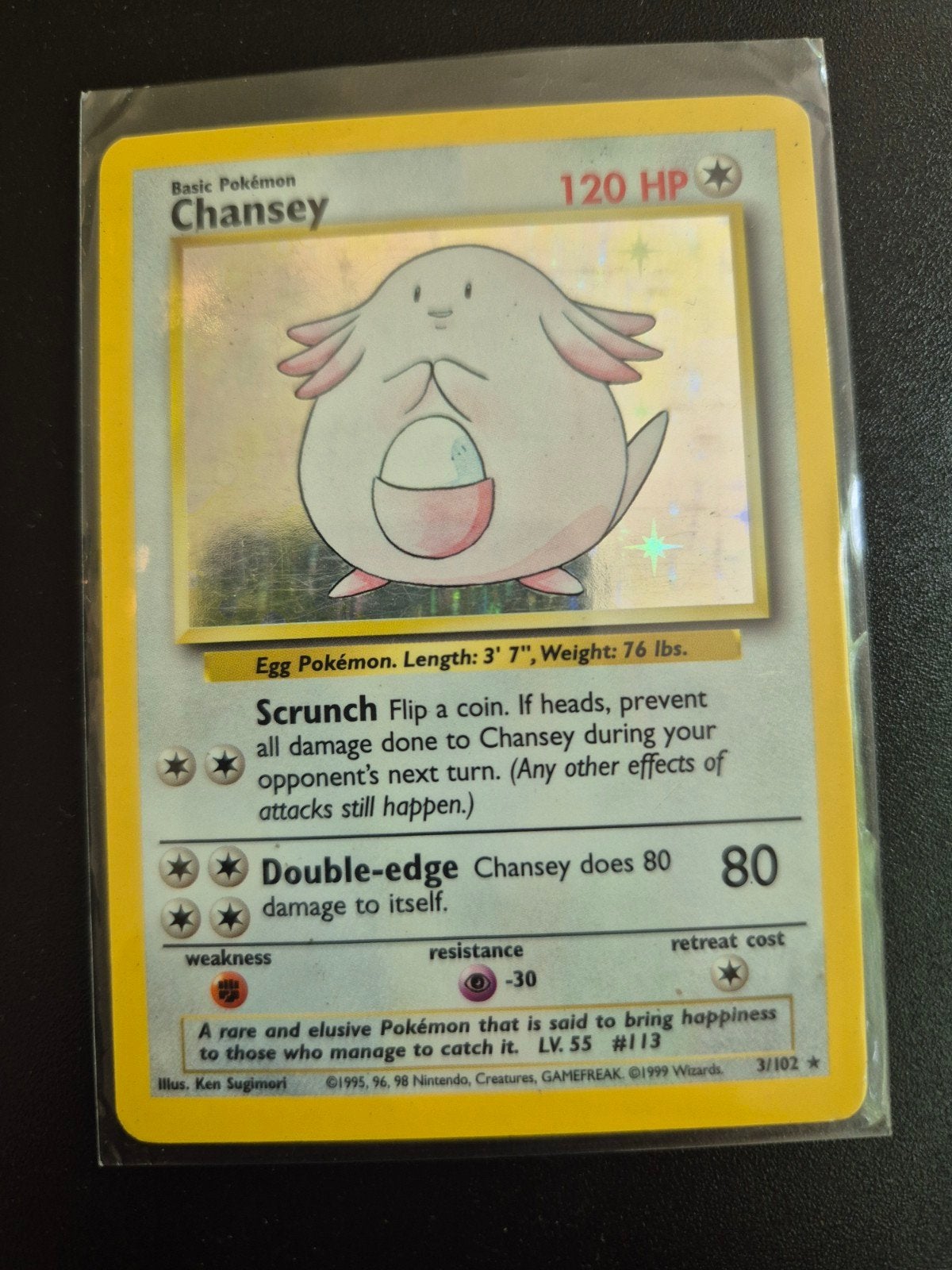 Chansey holo 1995 base set, Hobby en Vrije tijd, Verzamelkaartspellen | Pokémon, Ophalen, Zo goed als nieuw