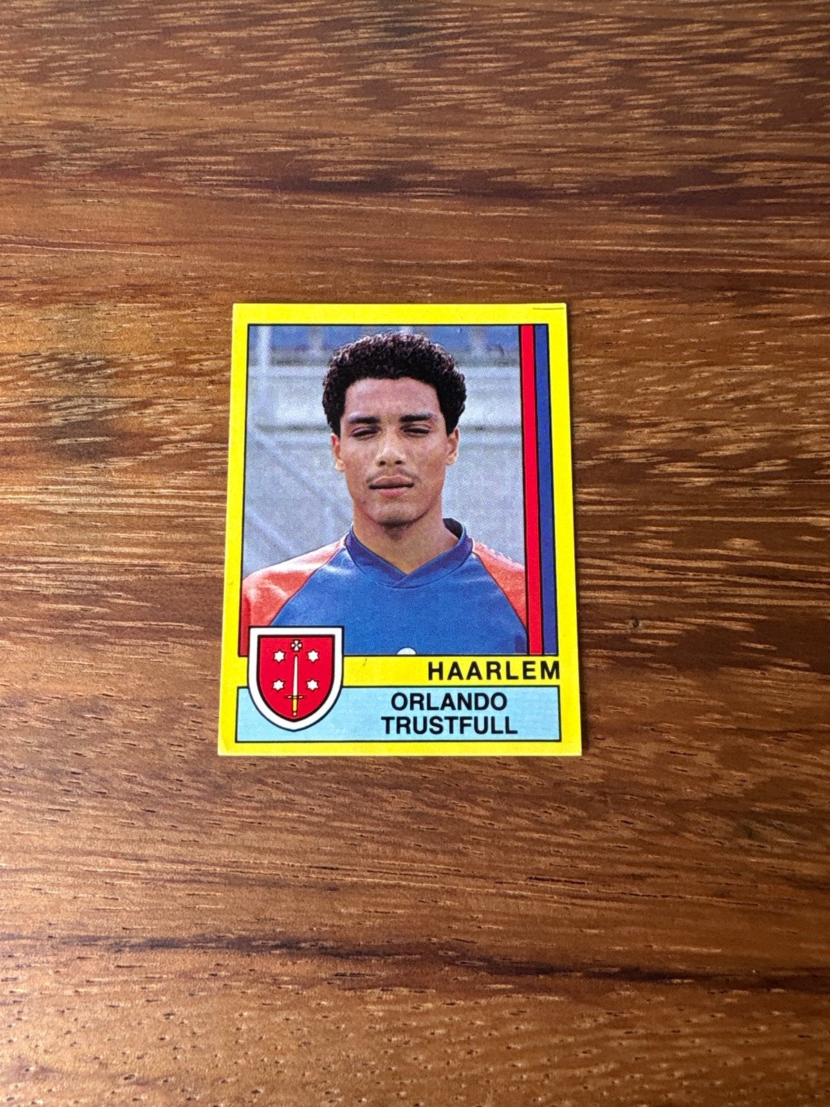 Panini Voetbal 90 Plaatje Orlando Trustfull Haarlem, Ophalen of Verzenden, Zo goed als nieuw, Stickers en Plaatjes