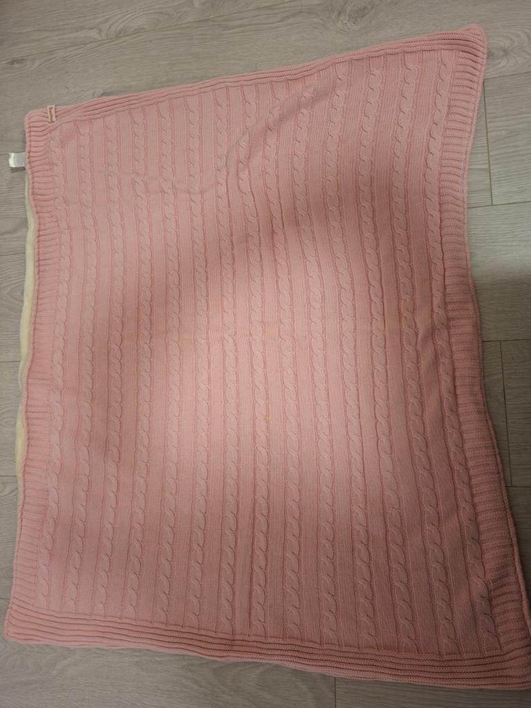 Roze gebreide baby deken van Baninni, Kinderen en Baby's, Ophalen of Verzenden