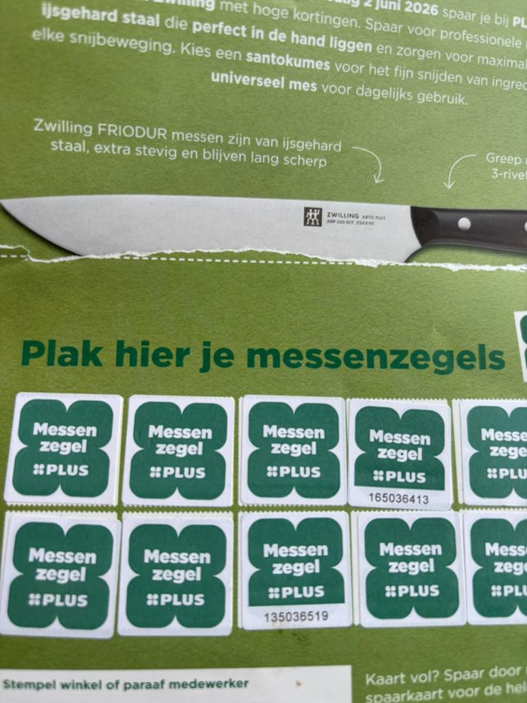 Plus messenzegels, Plus, Ophalen of Verzenden