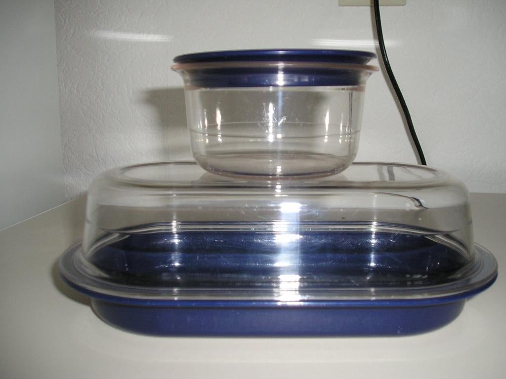 serveer schaaltje, Ophalen of Verzenden, Zo goed als nieuw, Blauw, Schaal