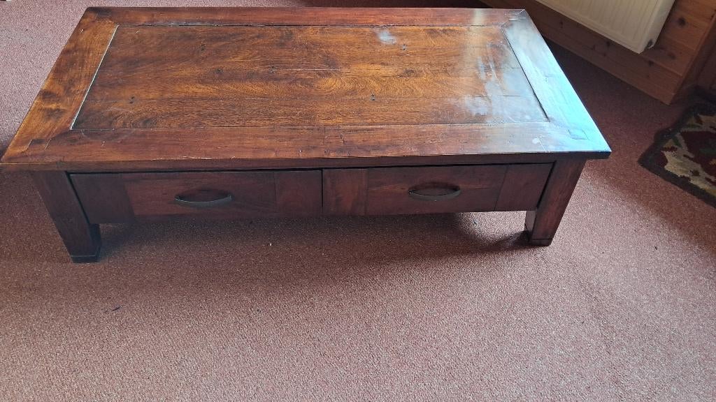 Massief Teakhouten tafel, Ophalen, Gebruikt