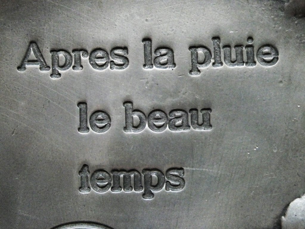 Vide poche spreuk Apres la pluie le beau temps Na regen komt, Ophalen of Verzenden