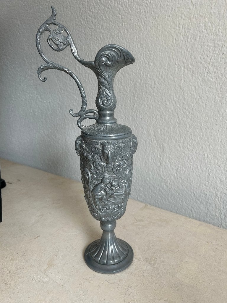 Vintage Italian Peltrato 90% pewter pitcher, Ophalen of Verzenden