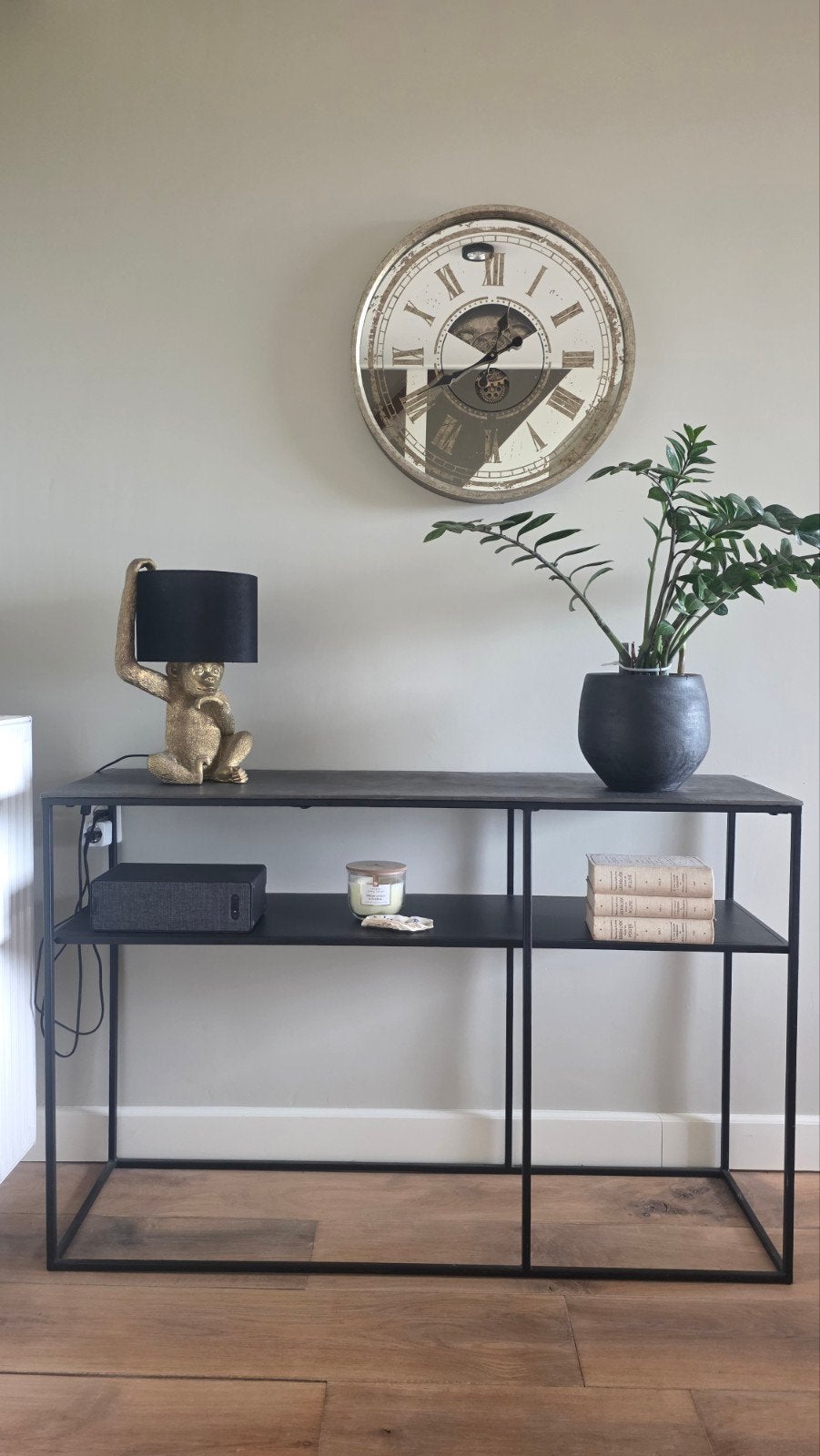 leuke sidetable metaal, Huis en Inrichting, Tafels | Sidetables, Ophalen, 100 tot 150 cm, Metaal, 25 tot 50 cm