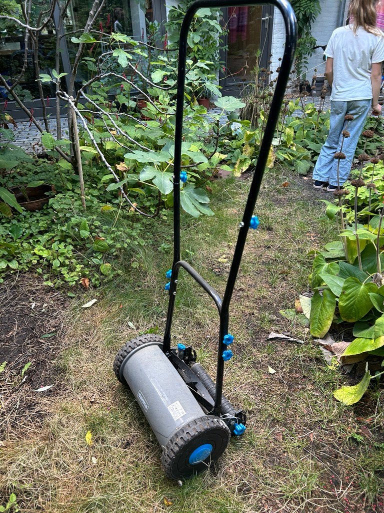 Handgrasmaaier, Tuin en Terras, Grasmaaiers, Ophalen, Gebruikt, Handgrasmaaier, 30 t/m 39 cm