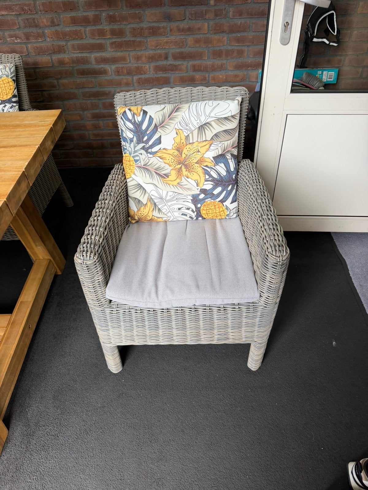 Tuin tafel met 6 stoelen, Tuin en Terras, Ophalen, Zo goed als nieuw