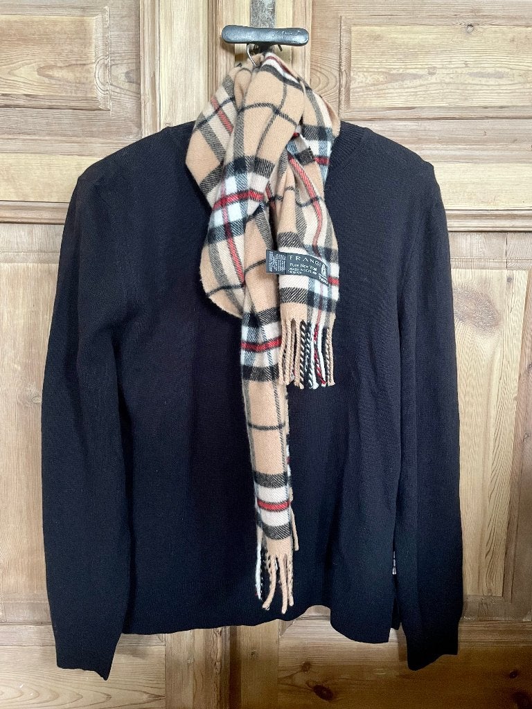 Nieuwe Burberry Barbour coltrui met sjaal maat 38/40/42, Maat 38/40 (M), Barbour, Zwart, Nieuw