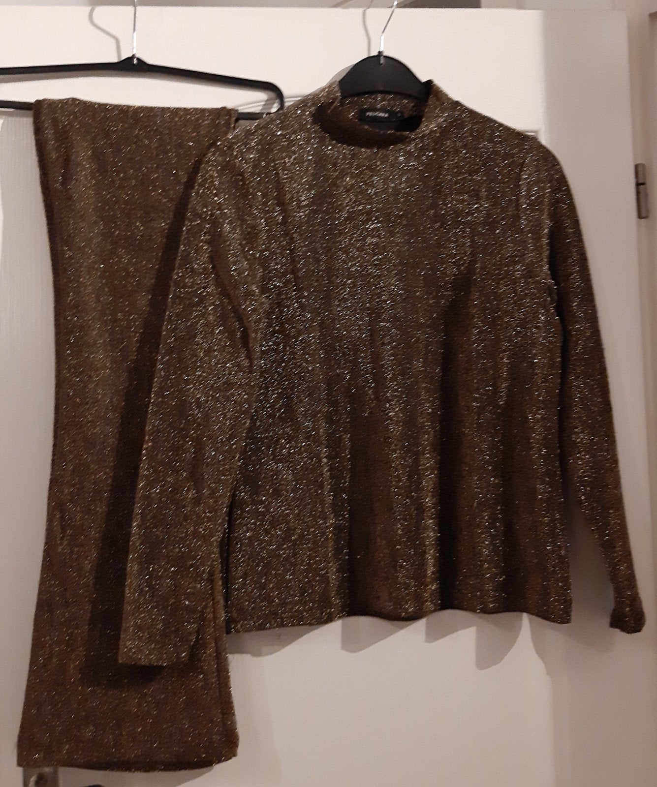Leuke Bruine Set: Flared Broek, Bruin, FENCANA, Ophalen of Verzenden, Zo goed als nieuw