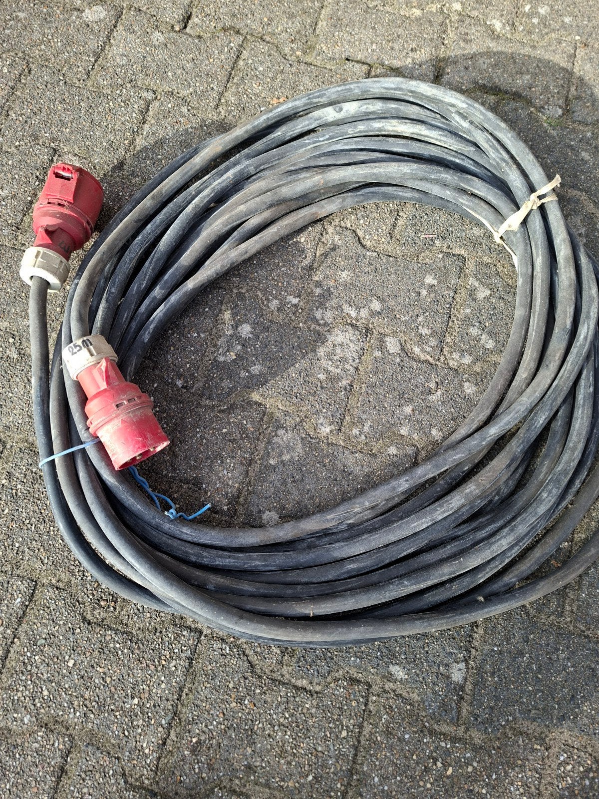 Krachtkabel 5 G 6 mm 25 meter, Doe-het-zelf en Verbouw, Ophalen, Gebruikt, Kabel of Snoer