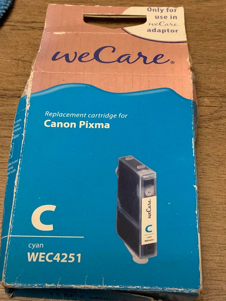 Canon Pixma WEC4251 Cyan, nog gesealed, Ophalen of Verzenden, Zo goed als nieuw, Cartridge
