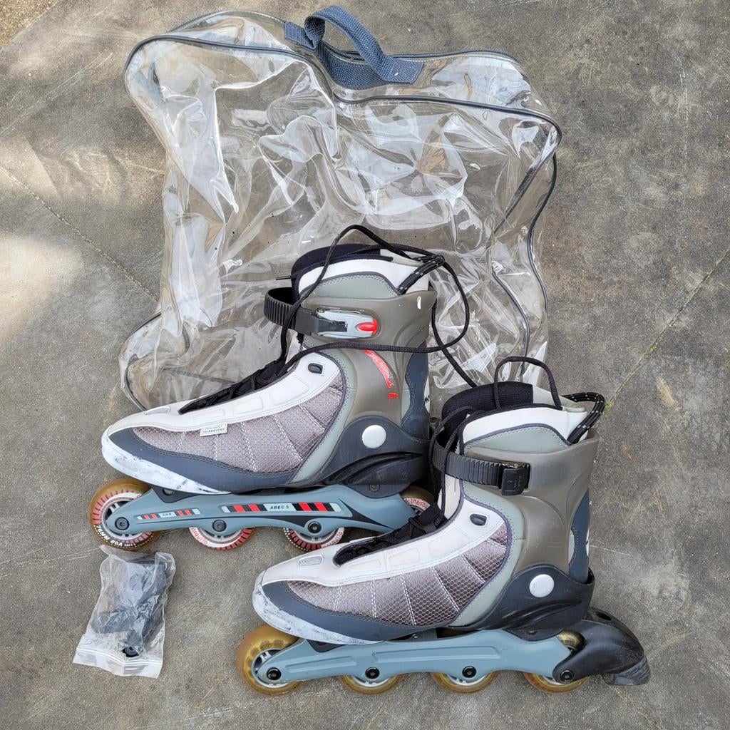 Gratis, inline skates, hengelspel, koffer bagageriem, Hobby en Vrije tijd, Overige Hobby en Vrije tijd, Ophalen