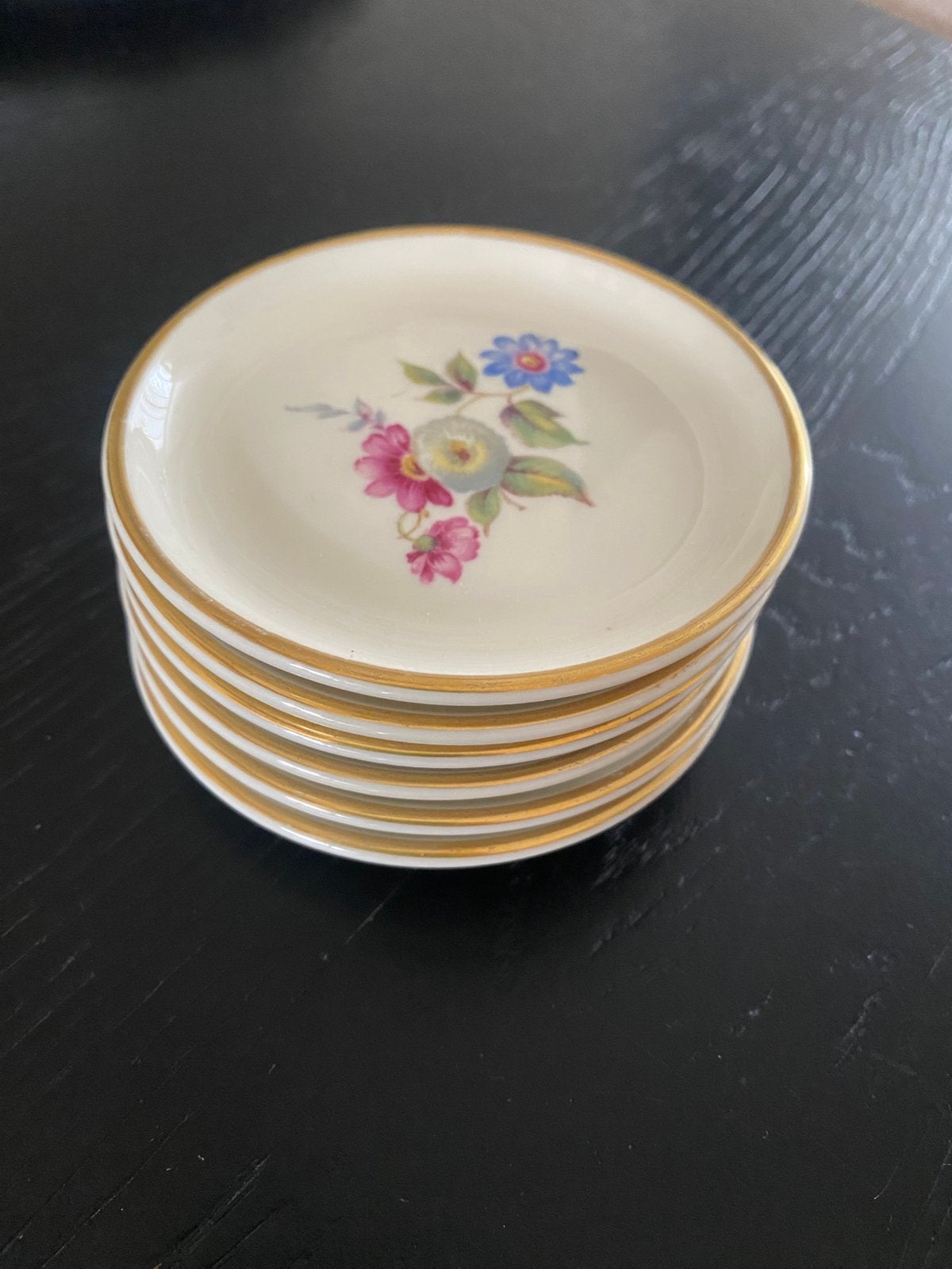 6x Rosenthal Germany kleine schoteltjes met bloemmotief, Ophalen of Verzenden