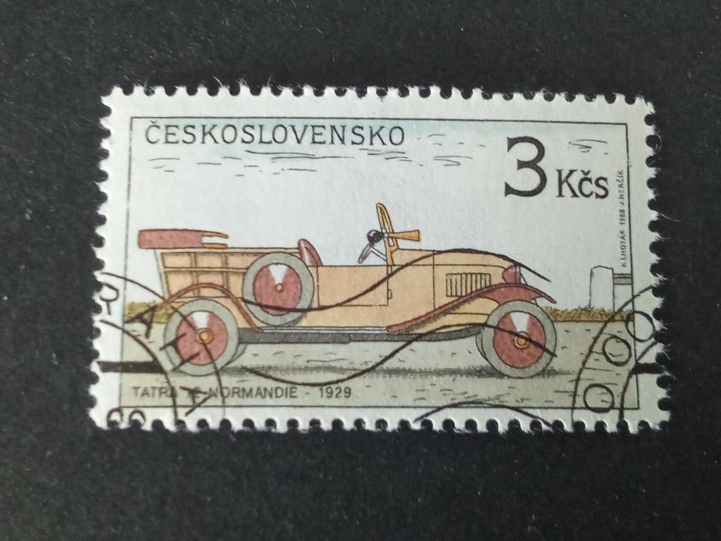 Tsjechoslowakije 130 - Tatra Normandie 1929 auto, Verzenden, Gestempeld, Auto's