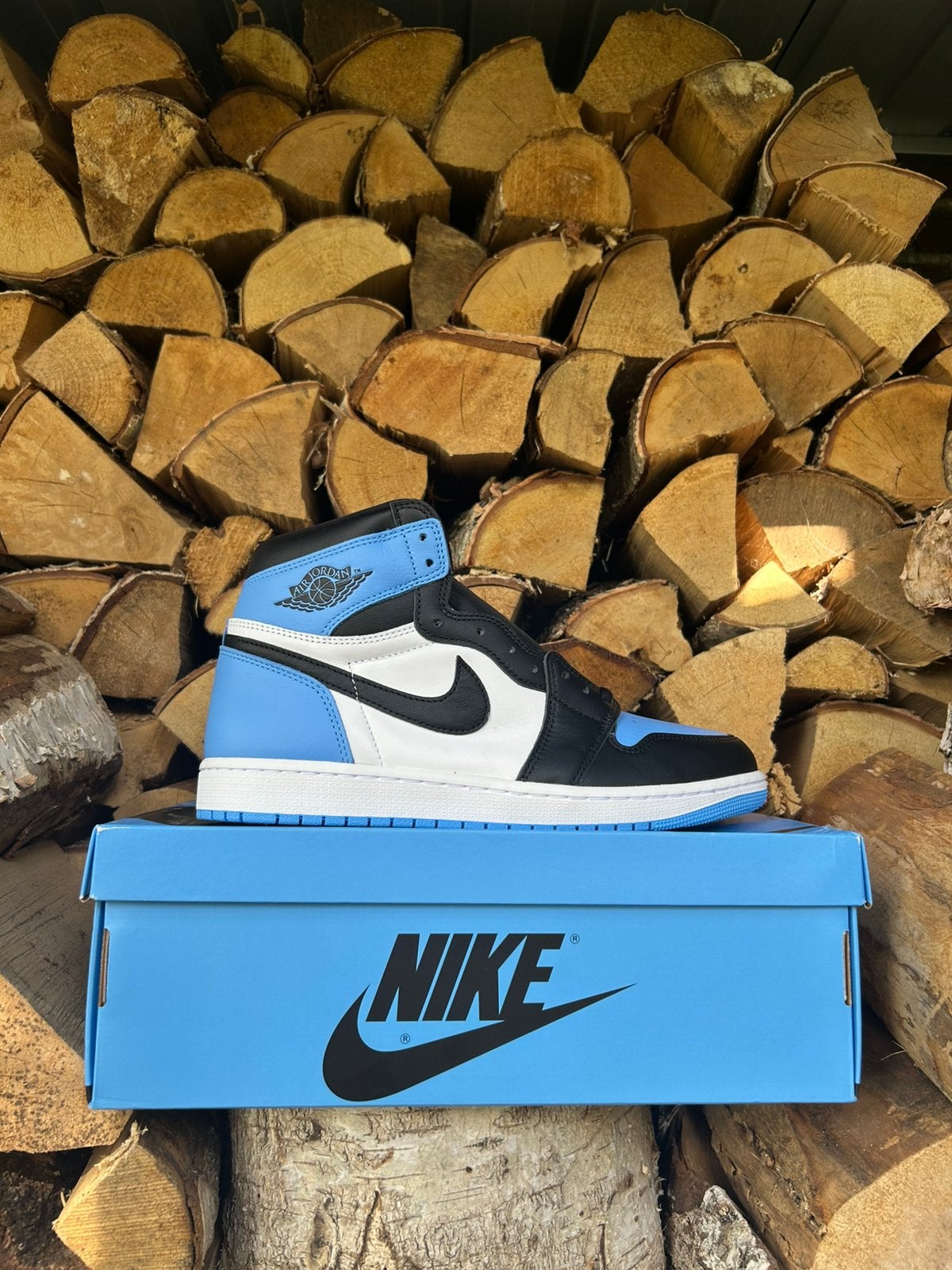 Nike Jordan 1 High Unc Toe 46, Blauw, Nieuw, Ophalen of Verzenden, Sneakers of Gympen