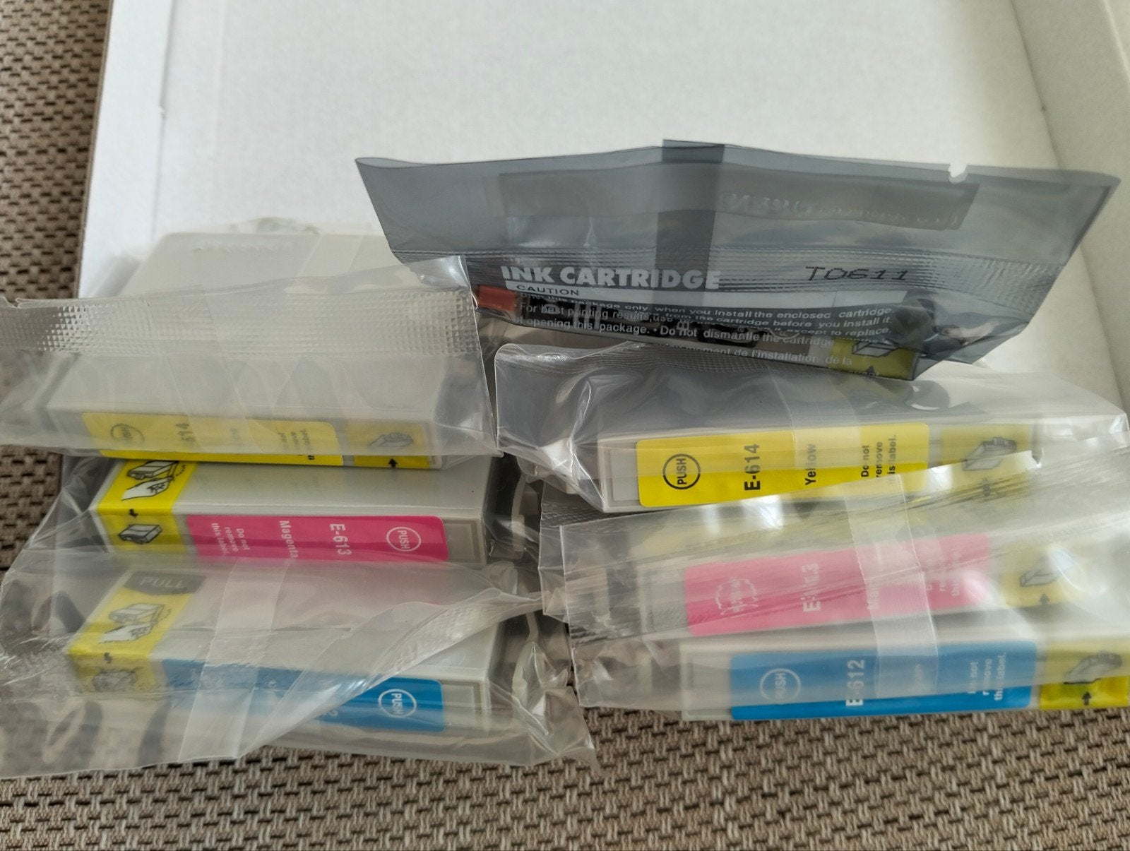 Inktcartridges voor Epson printer (T0611, E612, E613, E614), Ophalen of Verzenden