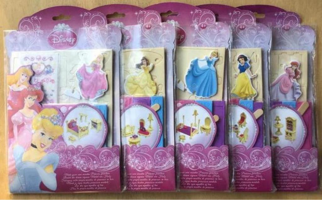 Disney knutselset voor houten prinsessenmeubels (5x) - NIEUW, Nieuw, Overige merken, Knutselset, Hout