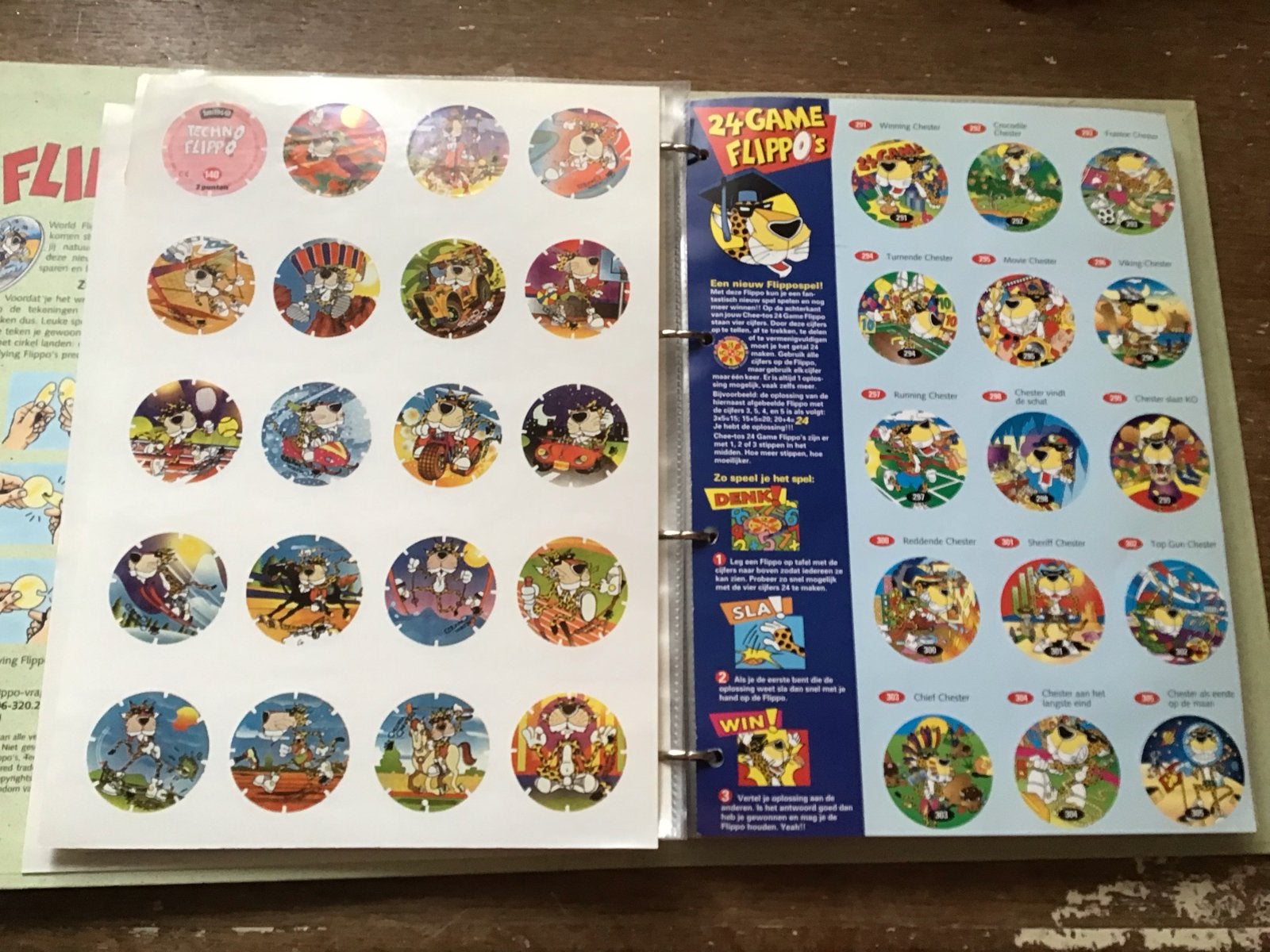 Flippo's Map 2 met diverse series, Ophalen of Verzenden, Cheetos 24 Game, Verzameling, Met verzamelmap(pen)