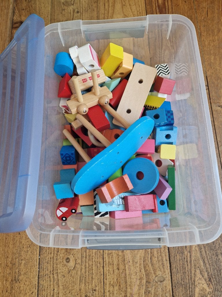 Doos Nopper, bak met blokken, Ophalen, Gebruikt