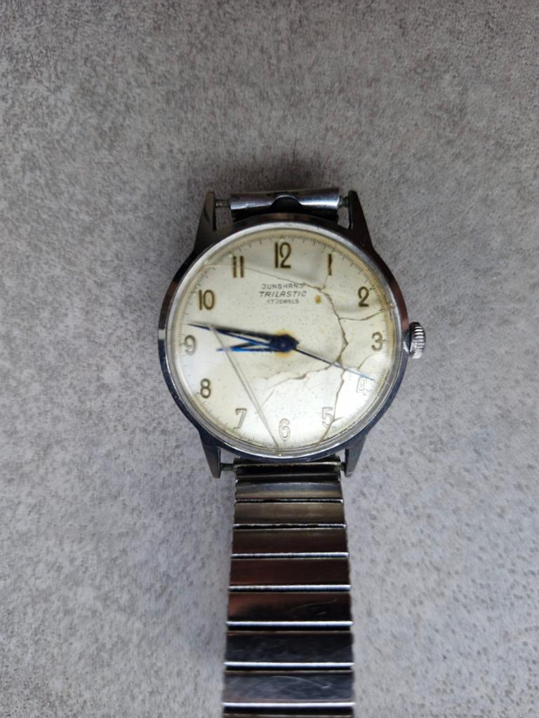 Junghans trilastic horloge, Ophalen of Verzenden, Staal, Overige merken, 1960 of later