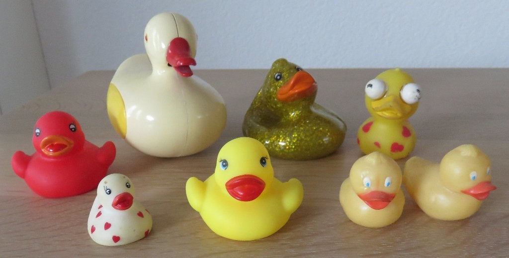 8 badeendjes, Kinderen en Baby's, Speelgoed | Badspeelgoed, Ophalen, Gebruikt