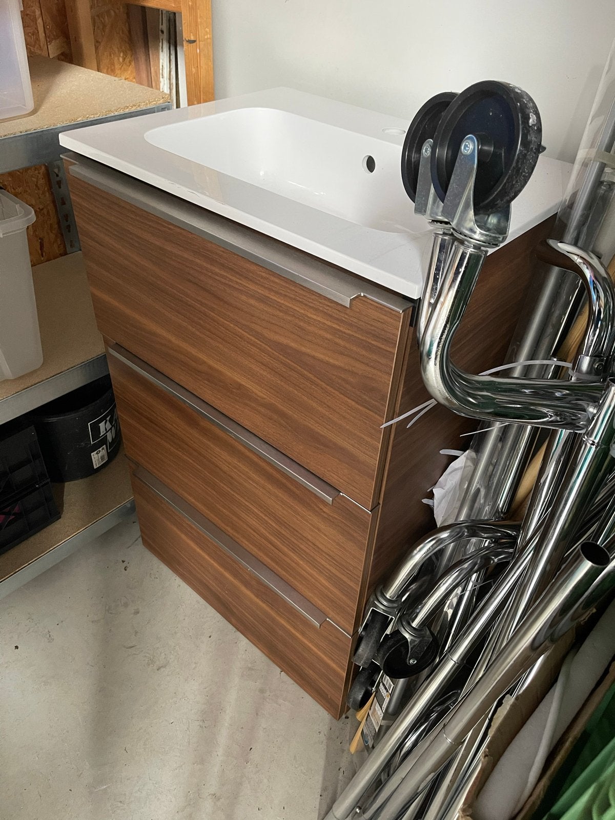 Detremmerie 60 cm No Limit 45 serie Wastafelmeubel Walnut, Ophalen, Nieuw, 50 tot 100 cm, Minder dan 100 cm