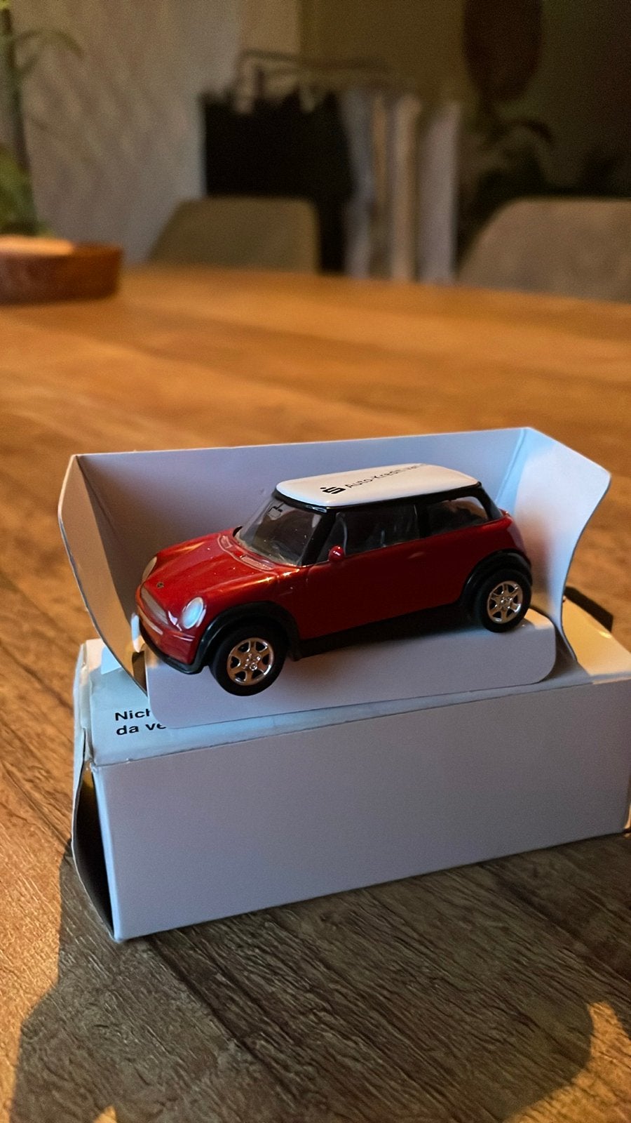 Mini Cooper modelauto rood - Auto-Kredit Vario, Ophalen of Verzenden, Zo goed als nieuw, Auto