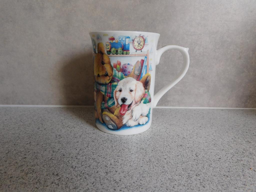 Mok Fine Bone China Ted's & Pet's Kingsbury, Ophalen of Verzenden, Zo goed als nieuw, Overige stijlen, Kop(pen) en/of Schotel(s)