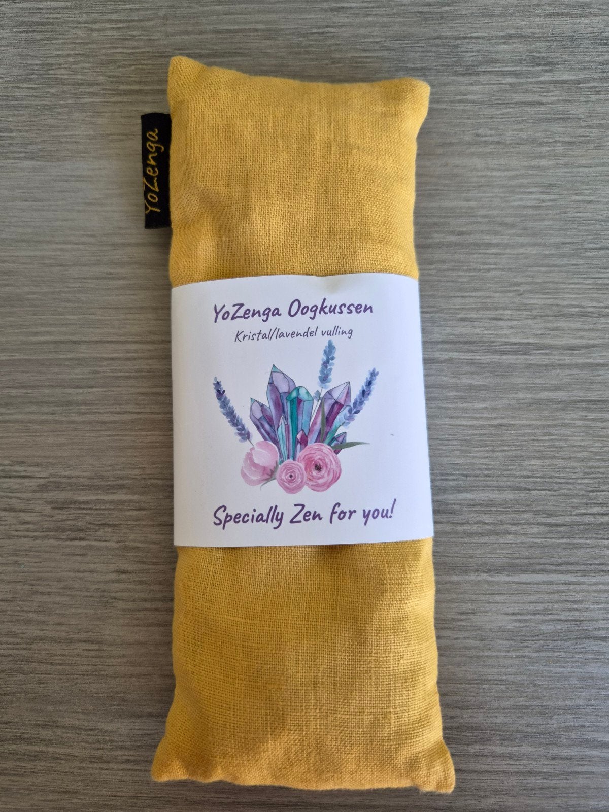 oogkussen lavendel met edelsteen gouden driehoek, Sieraden, Tassen en Uiterlijk, Edelstenen, Ophalen of Verzenden, Nieuw