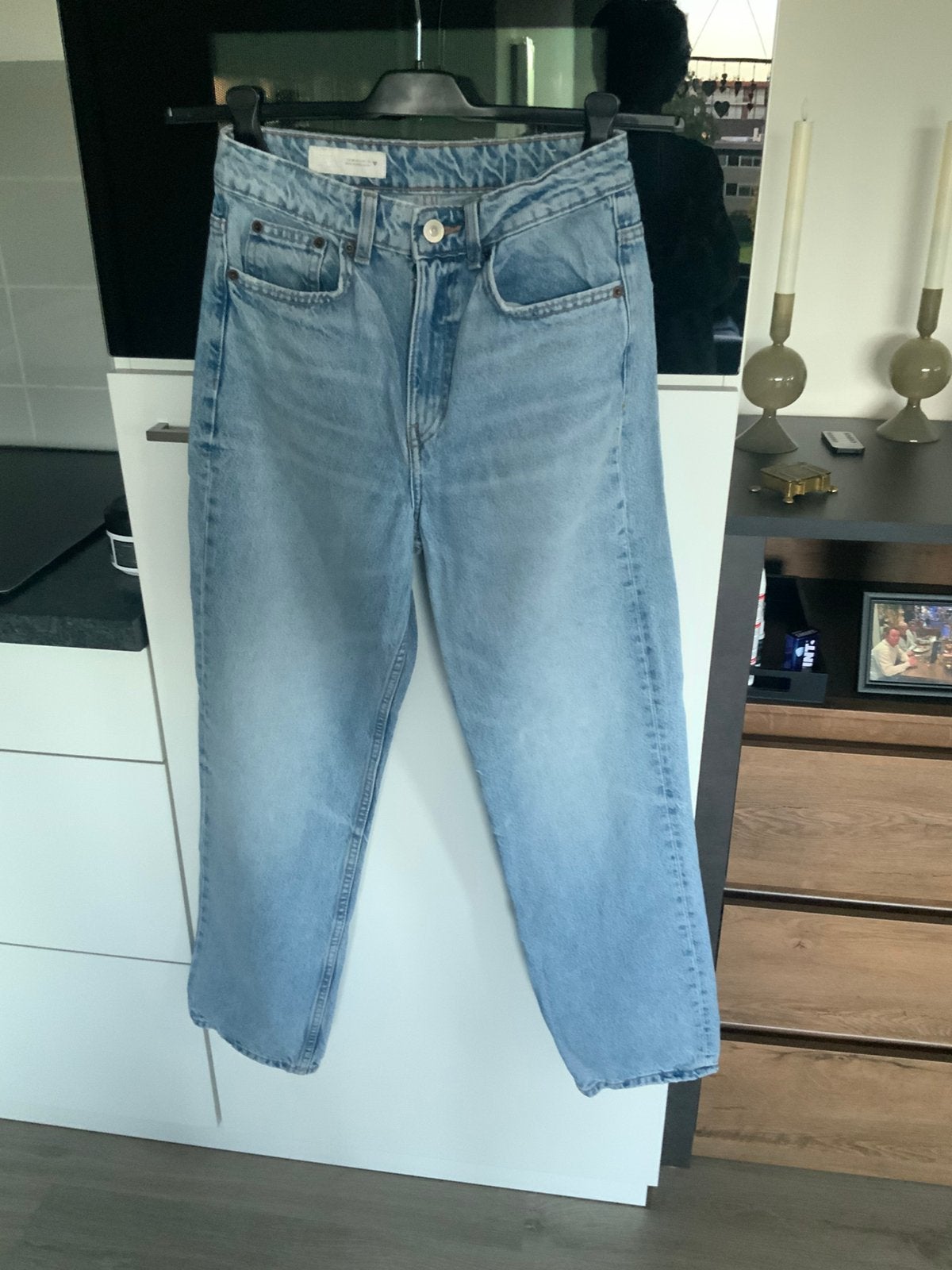 Zgan meisjes spijkerbroek mt 36 heel klein prijsje, Kinderen en Baby's, Ophalen of Verzenden, Zo goed als nieuw, Meisje, Broek
