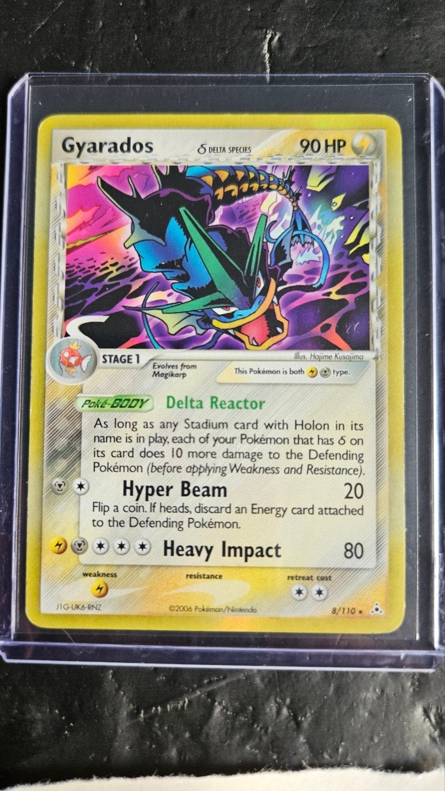 Gyarados Delta Species Holo Rare Pokémon Kaart 8/110, Ophalen of Verzenden, Zo goed als nieuw, Losse kaart