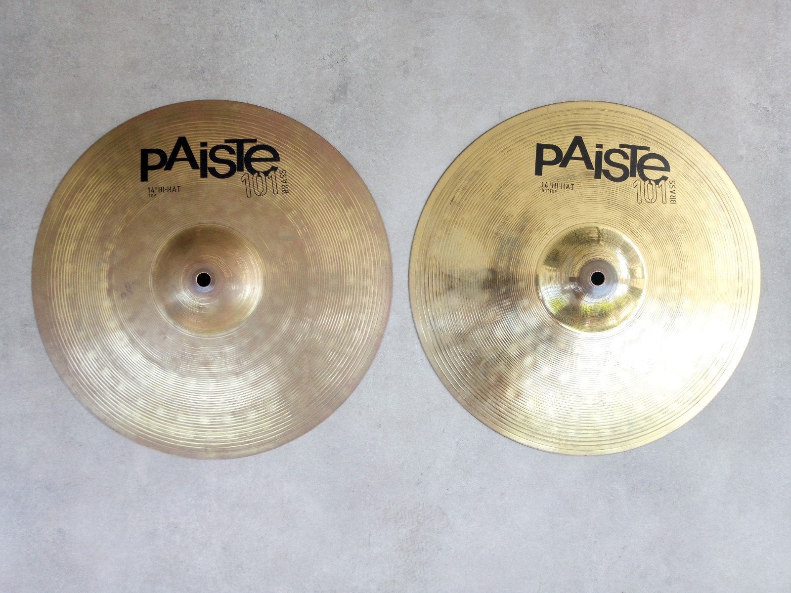 Paiste 101 Brass 14" Hi-Hat bekkens, Ophalen of Verzenden, Gebruikt, Overige merken
