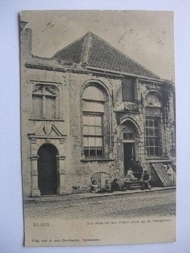 P299 Sluis - Oud Huis Hoogstraat - 1909, Verzenden, Voor 1920, Gelopen, Zeeland