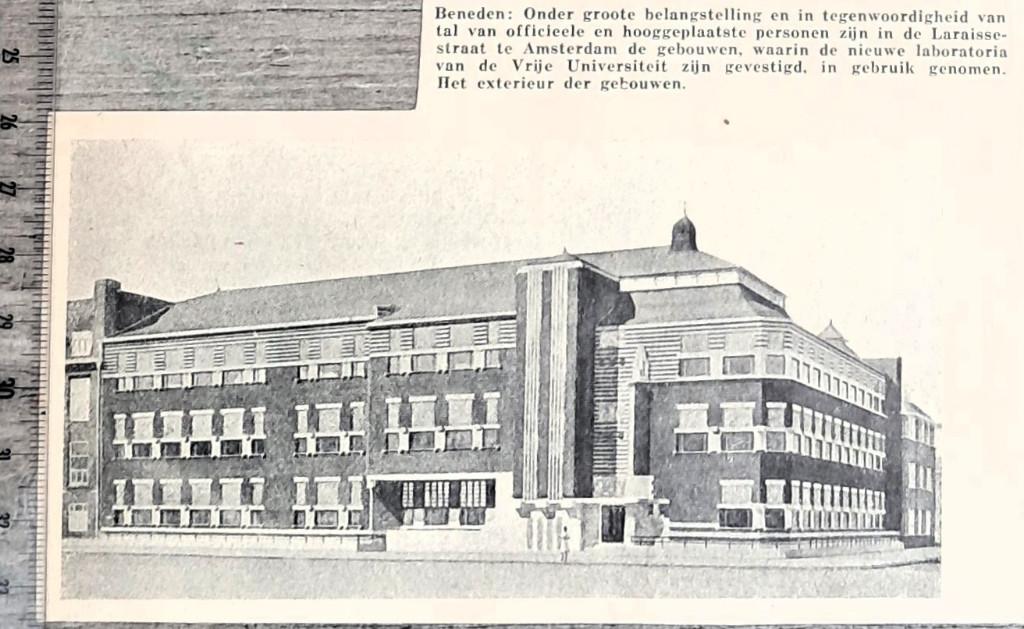 Amsterdam 1933, nieuw lab. VU in gebruik aan Laraissestraat, Verzenden, Voor 1940, Gebruikt, Gebouw
