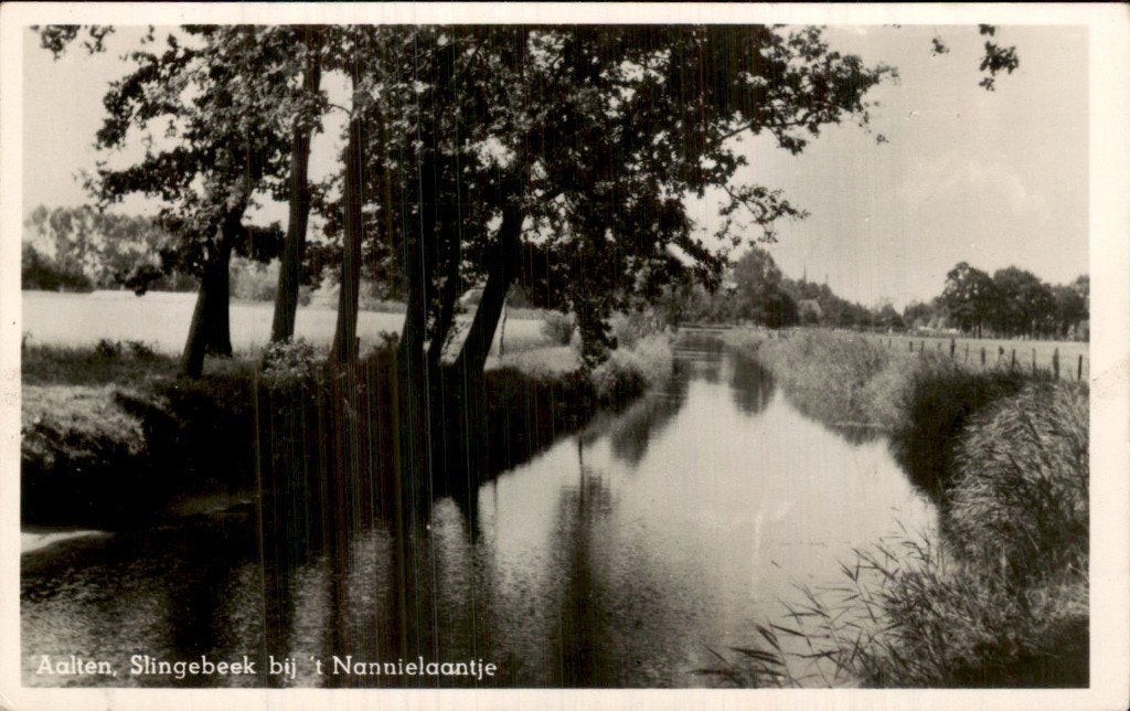 Aalten - Slingebeek - bij t Nannielaantje, Ophalen of Verzenden, 1940 tot 1960, Gelopen, Gelderland