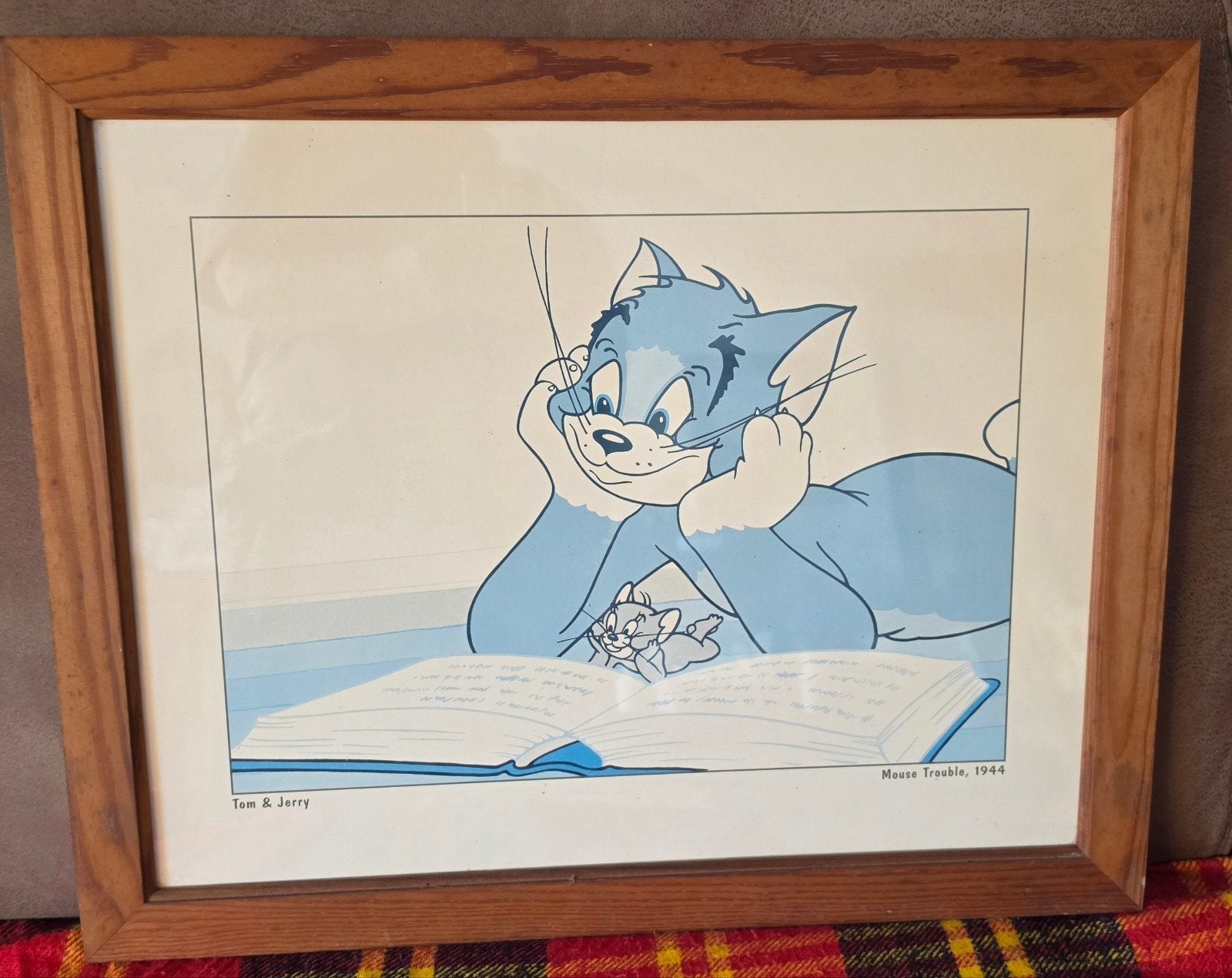 Ingelijste Tom & Jerry print - Mouse Trouble 1944, Verzamelen, Ophalen, Gebruikt