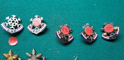 ski brosche verschillende, Ophalen of Verzenden, 'T Olde Gre-j, Info@toldegrej.nl, Endepoelstraat 20f Didam