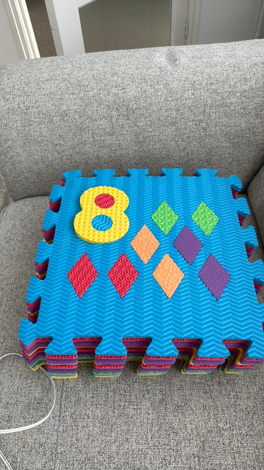 Speelmat met puzzelstukken, Ophalen, Zo goed als nieuw