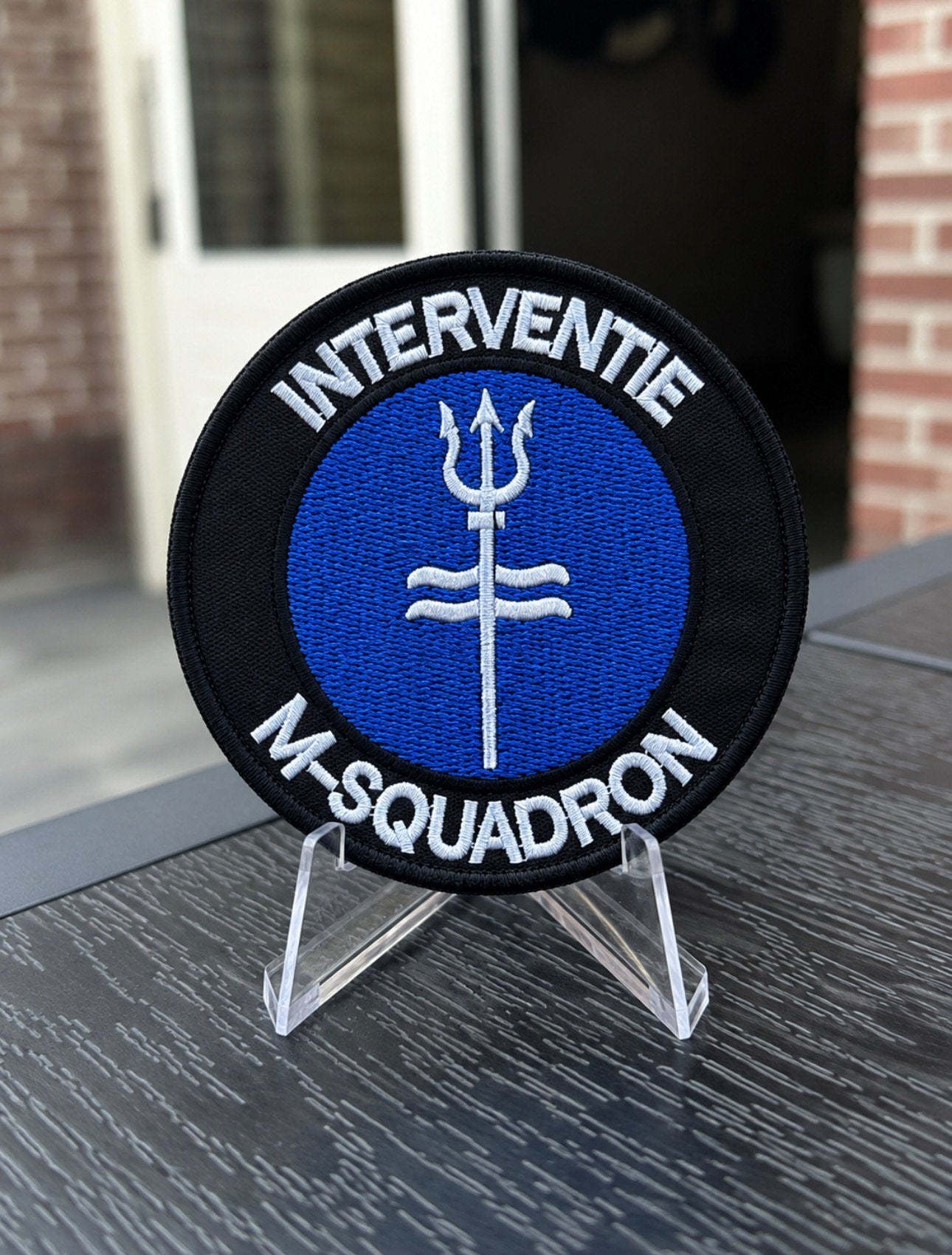 Korps Mariniers M-Squadron Patch UIM, Ophalen of Verzenden, Marine, Nederland, Embleem of Badge
