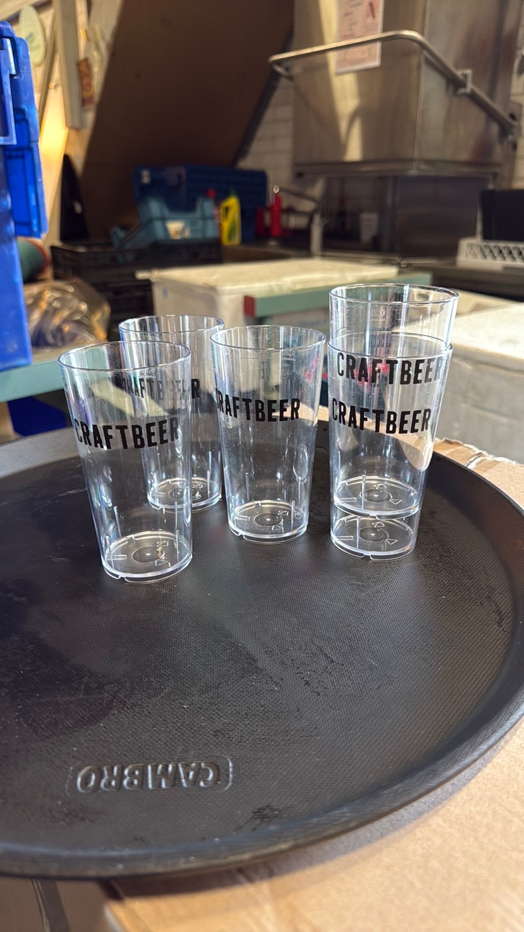 Partij plastic bierglazen 200ml 2800x, Ophalen, Zo goed als nieuw, Bierglas