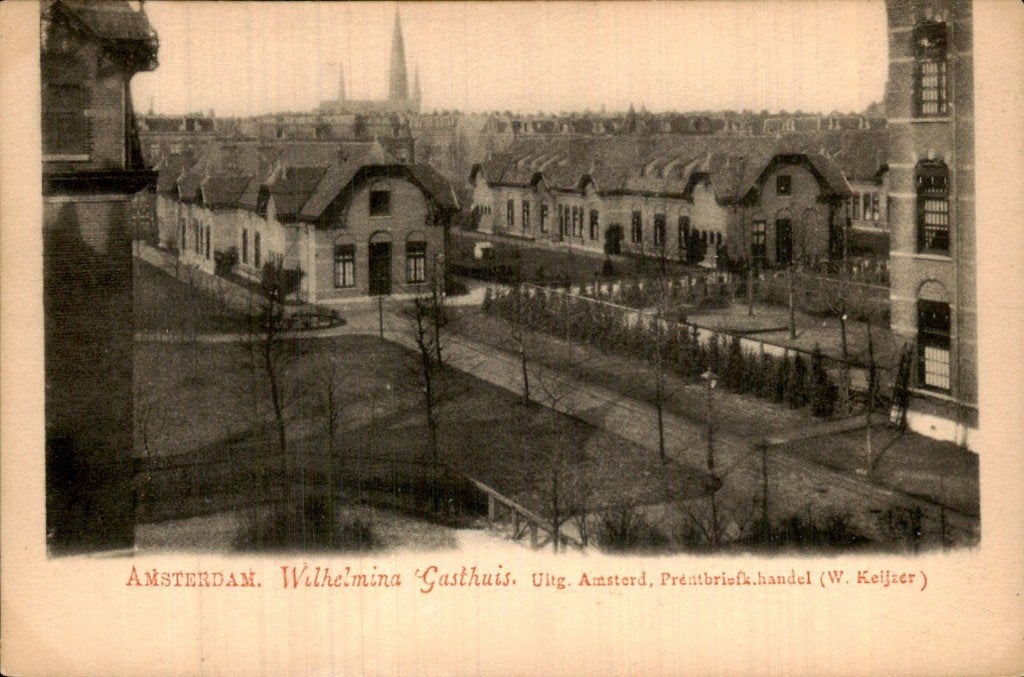 Amsterdam - Wilhelmina Gasthuis - Gezicht, Ophalen of Verzenden, Voor 1920, Ongelopen, Noord-Holland