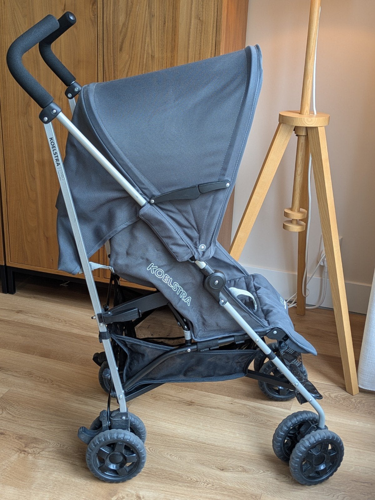 Koelstra buggy donkergrijs - met licht defect zitting, Ophalen, Gebruikt, Koelstra, Verstelbare rugleuning