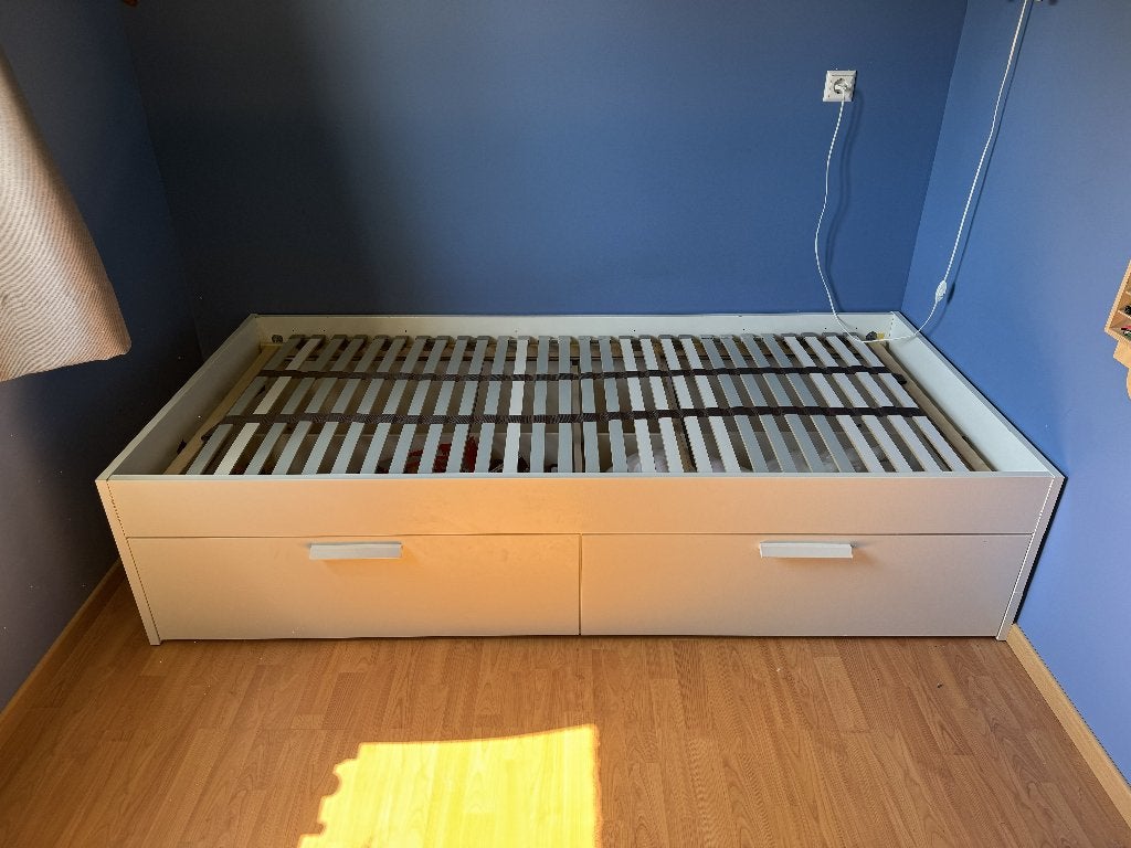 Gebruikt IKEA bed met lattenbodem (Gratis zsm op te halen), Ophalen, Gebruikt, 90 cm, Eenpersoons