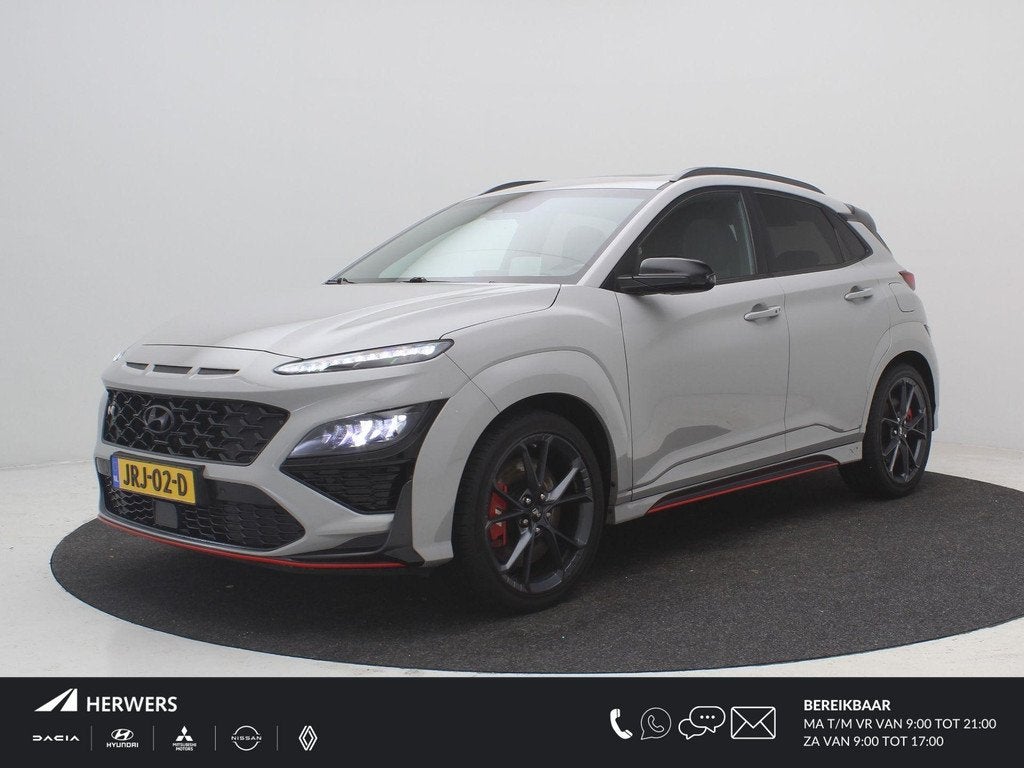 Hyundai Kona 2.0 T-GDI N Performance 280pk DCT8 / Cyber Grey, Auto's, Stof, Gebruikt, 700 kg, 1600 kg